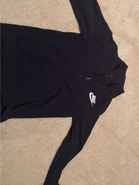 Nike Navy Pullover Hoodie with White Swoosh Tag